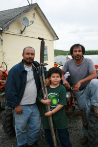 Our Farmers Martin and son Mimo, our veggie farmers & Pedro, our fruit farmer.