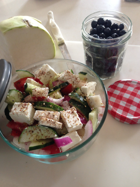 Kohlrabi Greek Salad