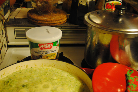 corn & broccoli curry soup by ryan kuonen